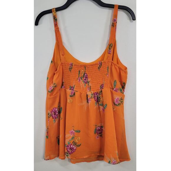Torrid Tank Womens Size 2 Whimsical Fun Floral Boho Tank Stretch Bohemian Fairy - Picture 3 of 8